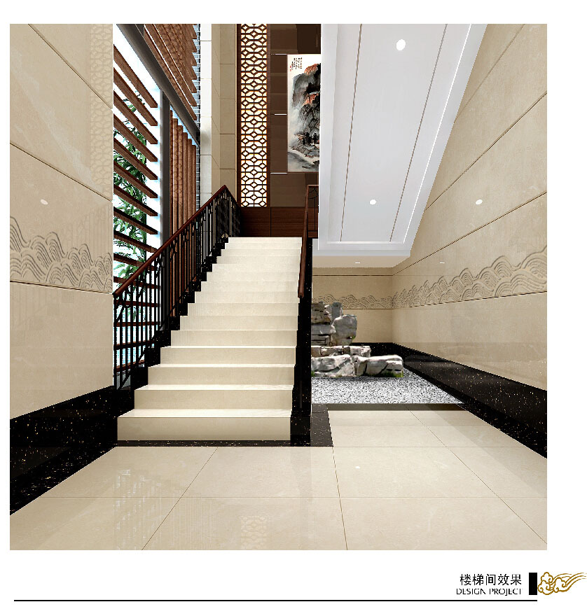 胶州板桥镇文化馆楼梯间